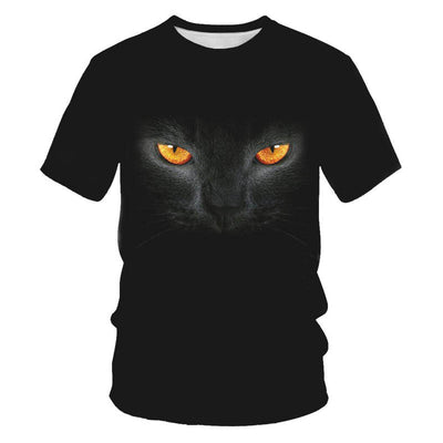 Playera Estampada Digital con Gato Adorable para Hombre - Image 3