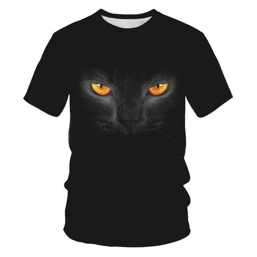 Playera Estampada Digital con Gato Adorable para Hombre - Image 3
