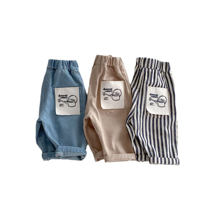 Pantalones Casuales para Niño con Estampado de Rayas Estilo Japonés - Image 5