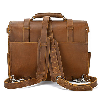 Bolsa de Viaje Retro Cuero Crazy Horse para Hombre - Image 7