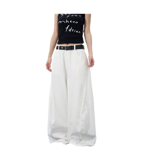 Pantalones Casuales de Verano Blancos Unisex Estilo Americano - Image 5