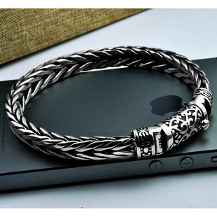Pulsera Tejida en Plata S925 Estilo Quilla para Hombre - Image 10