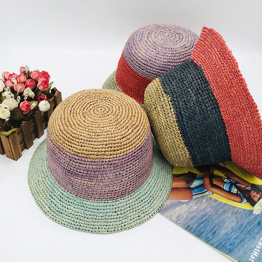 Sombrero de Rafia Tejido a Mano Plegable para Mujer - Image 7