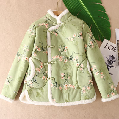 Chaqueta Acolchada de Algodón Grueso Estilo Chino para Mujer - Image 17