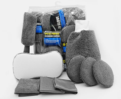 Kit Completo de Limpieza Automotriz 9 Piezas: Paños, Esponjas y Cepillos - Image 11