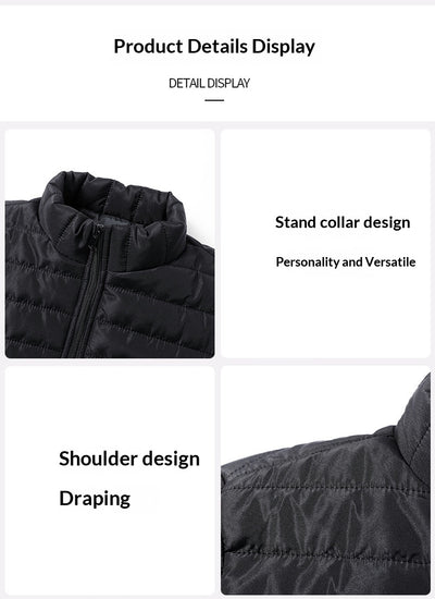 Abrigo de Invierno Unisex Acolchado con Cuello Alto - Resistente al Viento - Image 23