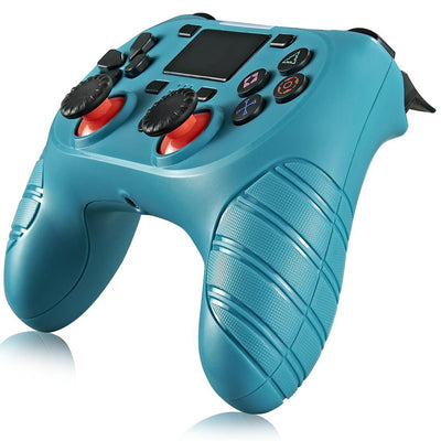 Luxury gold game controller with black analog sticks, red triggers, and a textured grip, featuring a touchpad and various buttons. - Image 11