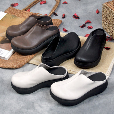 Sandalias Retro de Plataforma Mujer en Cuero - Image 8