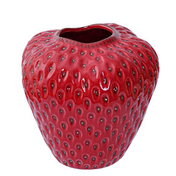 Florero de Cerámica Artesanal con Diseño de Fresa - Image 9