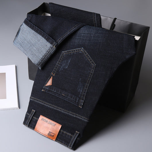 Pantalones Vaqueros Business Casual con Elastano Ajuste Recto - Image 6