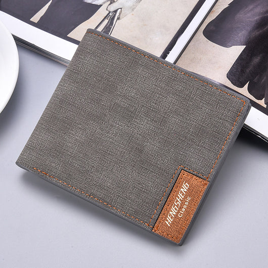 Billetera Delgada Casual para Hombre con Patrón Canvas - Image 14