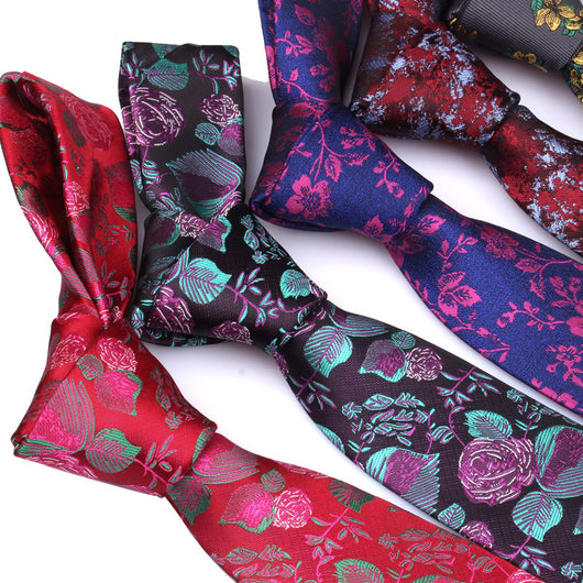 Corbata Casual Moderna con Estampado Floral - Ancho 6cm - Image 32