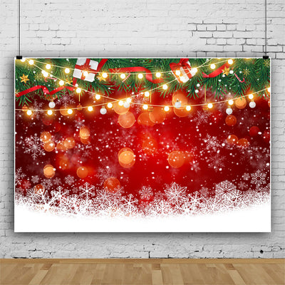 Fondo Navideño Rojo con Copos de Nieve para Fotografía y Video - Image 6