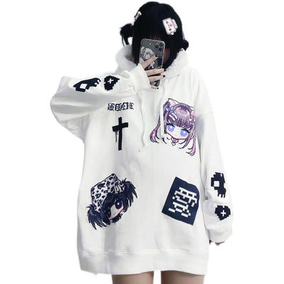 Sudadera Holgada con Capucha y Estampado Trendy - Image 8