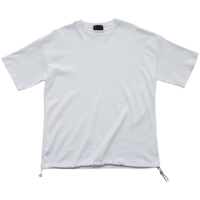 Camiseta Blanca de Algodón Texturizado Tipo Waffle
