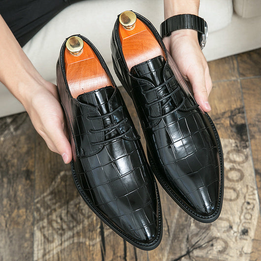 Zapatos de Cuero Puntiagudos Talla Grande para Hombre - Estilo Moderno - Image 2