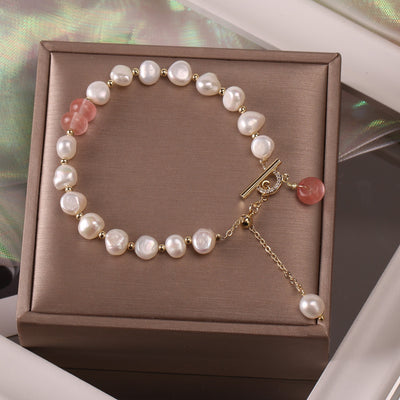 Pulsera Ajustable de Perlas de Agua Dulce Irregulares para Mujer - Image 7