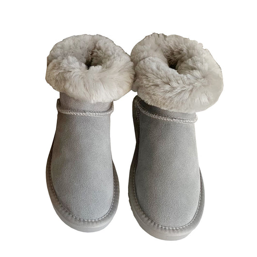Botas de Nieve para Mujer con Plataforma de Cuero y Forro Polar - Image 16