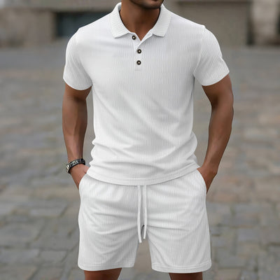 Saco Casual de Manga Corta con Textura Jacquard para Hombre - Image 10