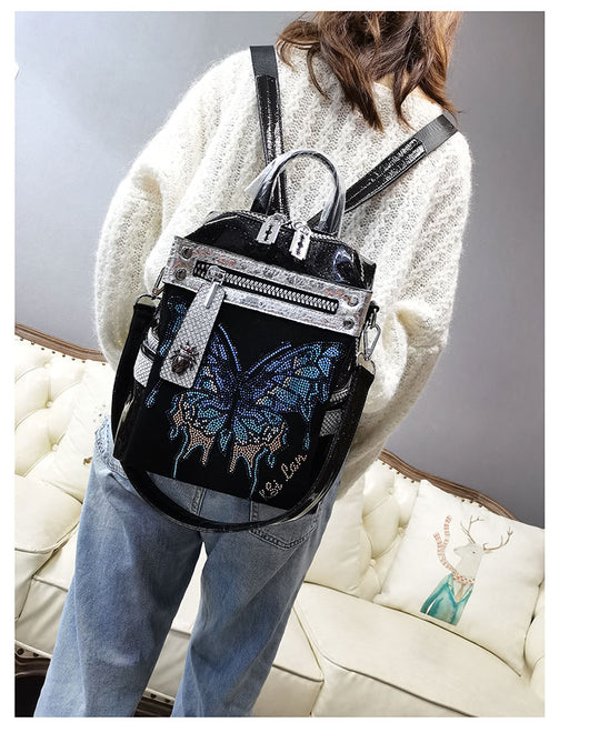 Bolso de Hombro Mariposa con Detalles de Cristal Brillante - Image 7
