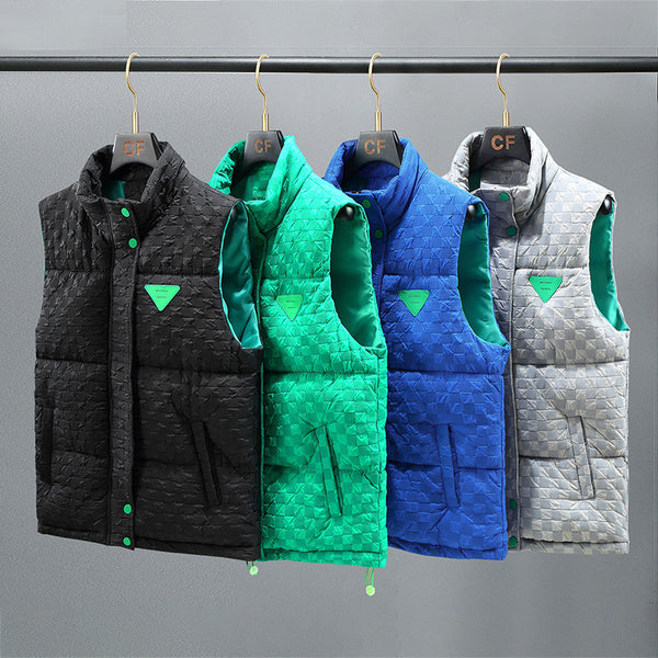 Chaleco de Algodón Acolchado para Hombre - Cuello Alzado Invierno