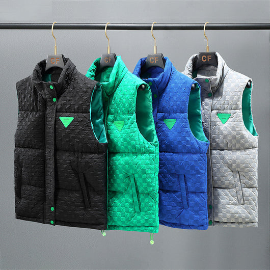 Chaleco de Algodón Acolchado para Hombre - Cuello Alzado Invierno