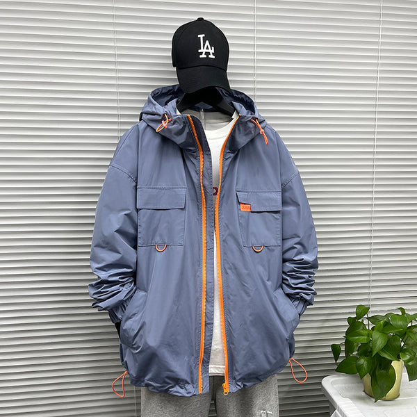 Chaqueta de Trabajo Impermeable con Capucha para Hombre