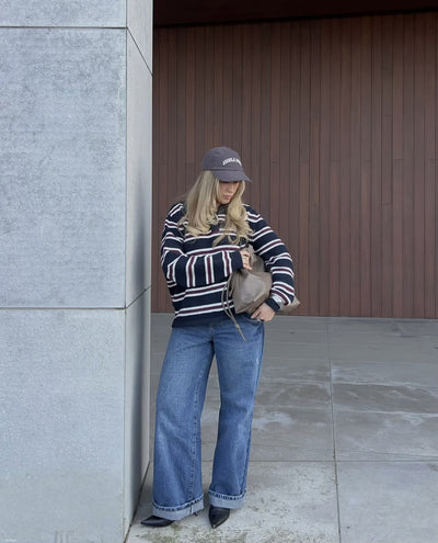 Suéter de Rayas Bicolor Casual para Mujer - Image 8