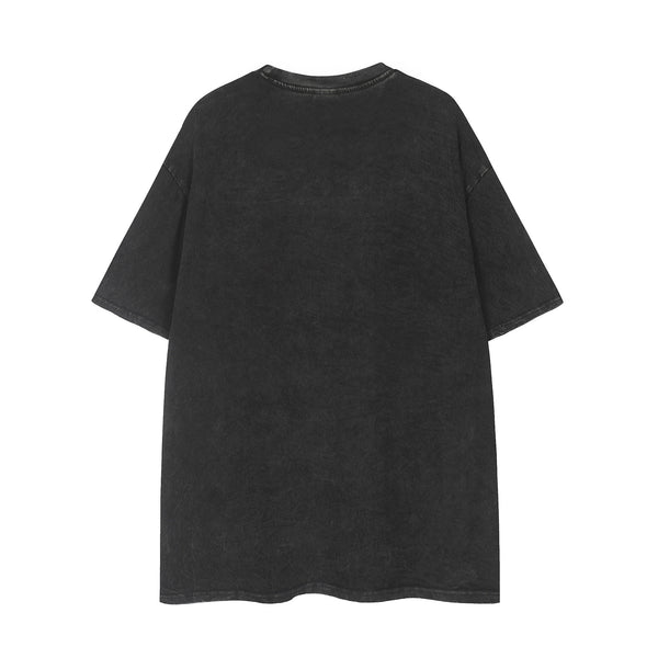 Camiseta Unisex Vintage Desgastada con Bordado - Estilo Retro para Hombre y Mujer