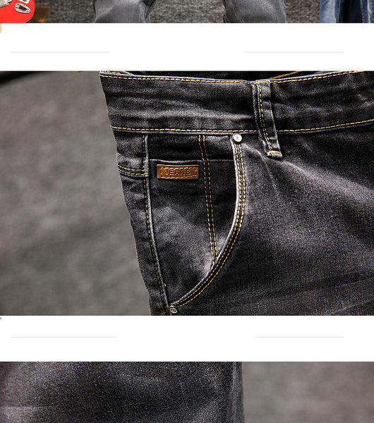 Jeans Slim Fit Elásticos de Corte Recto para Hombre - Image 16