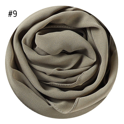 Pañuelo de Gasa Perlada en Colores Sólidos - Cobertura Elegante Monocromática - Image 13