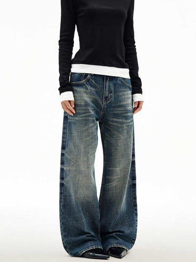 Pantalones Jeans Rectos Anchos para Hombre - Primavera y Otoño - Image 5