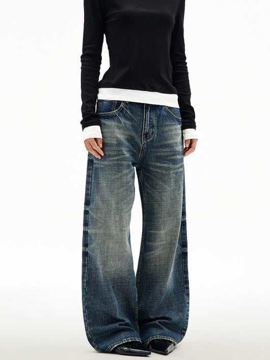 Pantalones Jeans Rectos Anchos para Hombre - Primavera y Otoño - Image 5