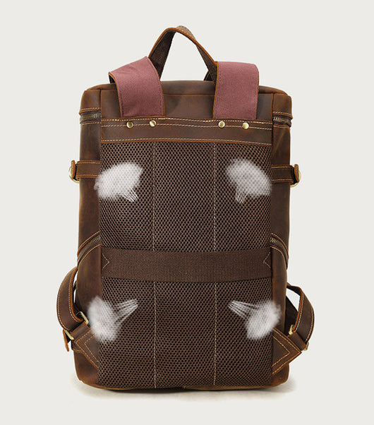 Bolsa para Laptop de Cuero Crazy Horse 16 Pulgadas - Gran Capacidad Estilo Retro - Image 19