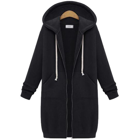 Chamarra Sudadera Polar con Capucha de Manga Larga