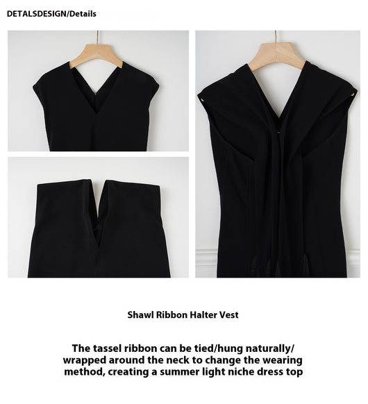 Traje Falda Blusa Sin Mangas Mujer Casual Elegante - Image 23