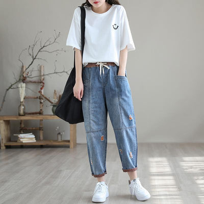 Jeans Rotos de Moda para Mujer - Corte Capri Verano - Image 6