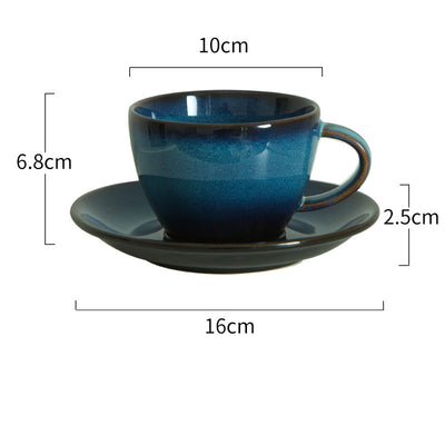 Juego de Taza y Platillo de Cerámica Retro con Personalidad Creativa - Image 4