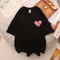 Playera Estampada Alfabeto Cartoon para Parejas - Unisex Manga Corta
