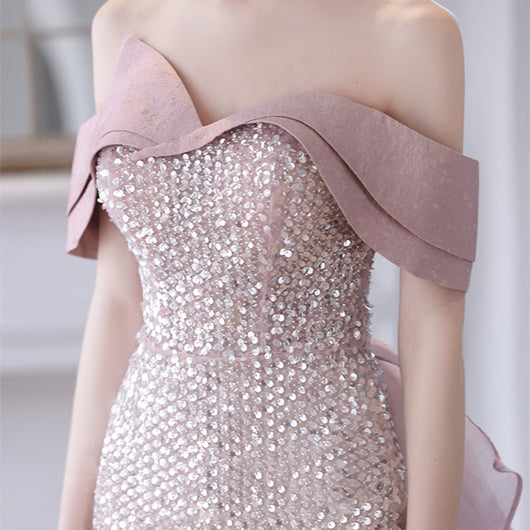 Vestido de Noche Elegante Asimétrico de Un Hombro - Image 5