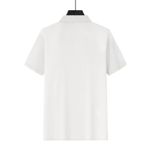 Polo Deportivo Hombre Cuello V Tejido Waffle Manga Corta Suelta - Image 19