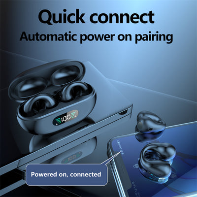 Auriculares de Conducción Ósea TWS Bluetooth 5.3 con Clip de Oreja y Control Táctil - Image 20