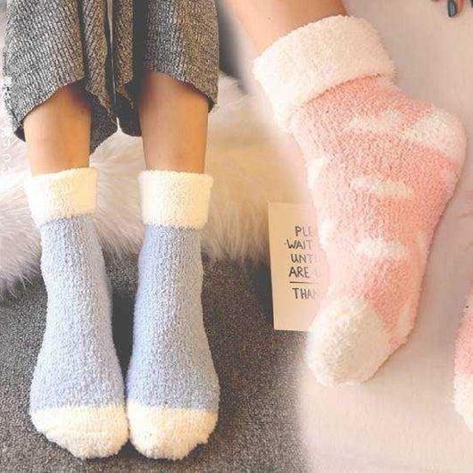 Calcetines Térmicos Felpa de Coral para Hombre - Calidez Esponjosa Invierno