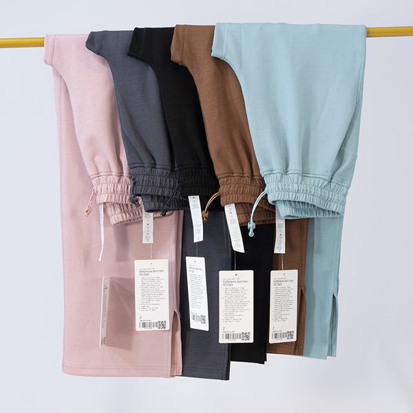 Pantalones Yoga Drapeados de Pierna Ancha con Elástico Alto