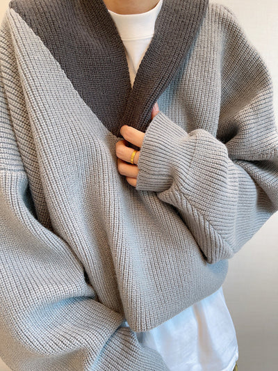 Suéter Abrigo Tejido con Capucha para Hombre - Image 4