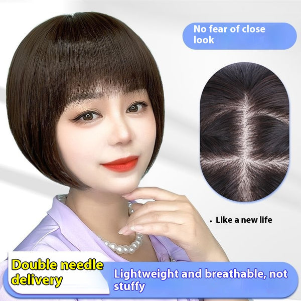 Peluca Bob Tejida a Mano con Cabello Natural Humano