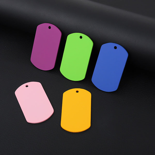 Placa de Identificación para Mascotas con Cordón Coloreado y Pintura Personalizable