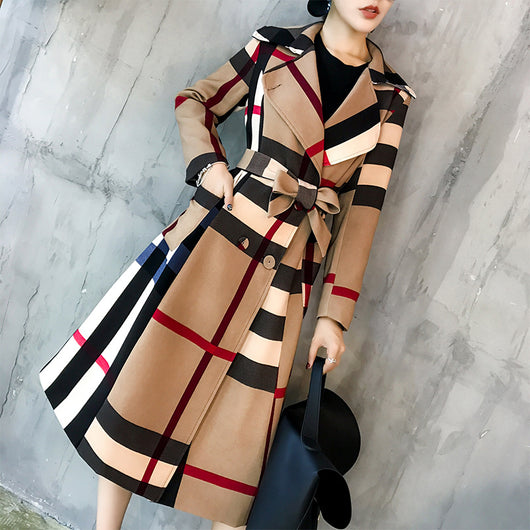 Chaqueta Retro de Solapa con Combinación de Colores - Estilo Temperamento Clásico - Image 11