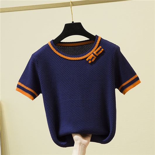 Suéter de Seda de Hielo Tejido para Mujer - Pullover Holgado y Transpirable - Image 13