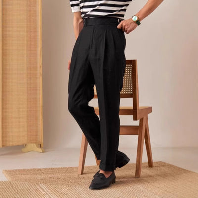 Pantalón de Vestir Italiano con Pinzas Dobles y Hebilla Paris para Hombre - Image 5